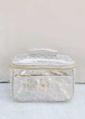 PurseN Getaway Glimmer Leopard Makeup Train Case