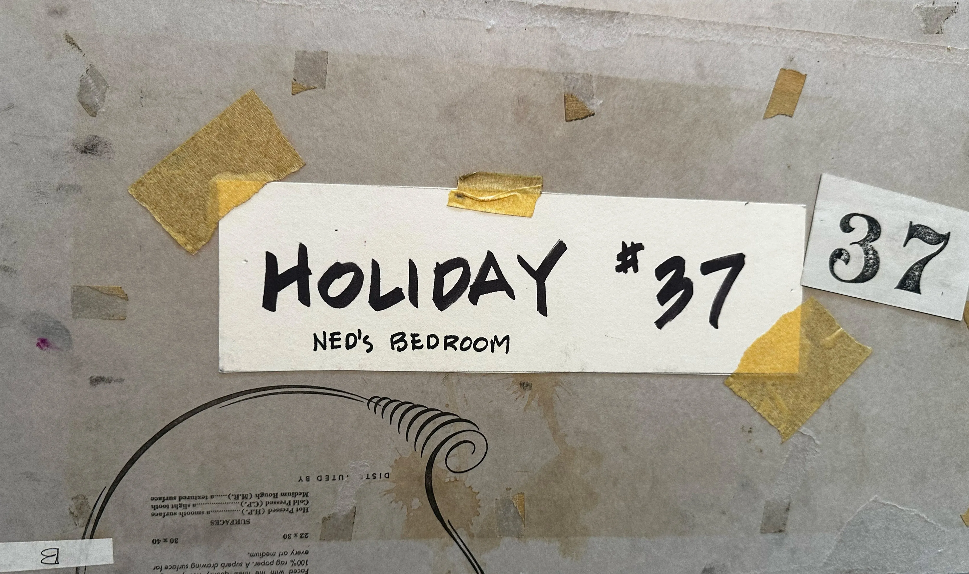 "Holiday" Set Renderings (4) by Lloyd Burlingame