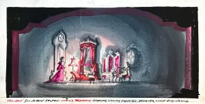 "Holiday" Set Renderings (4) by Lloyd Burlingame