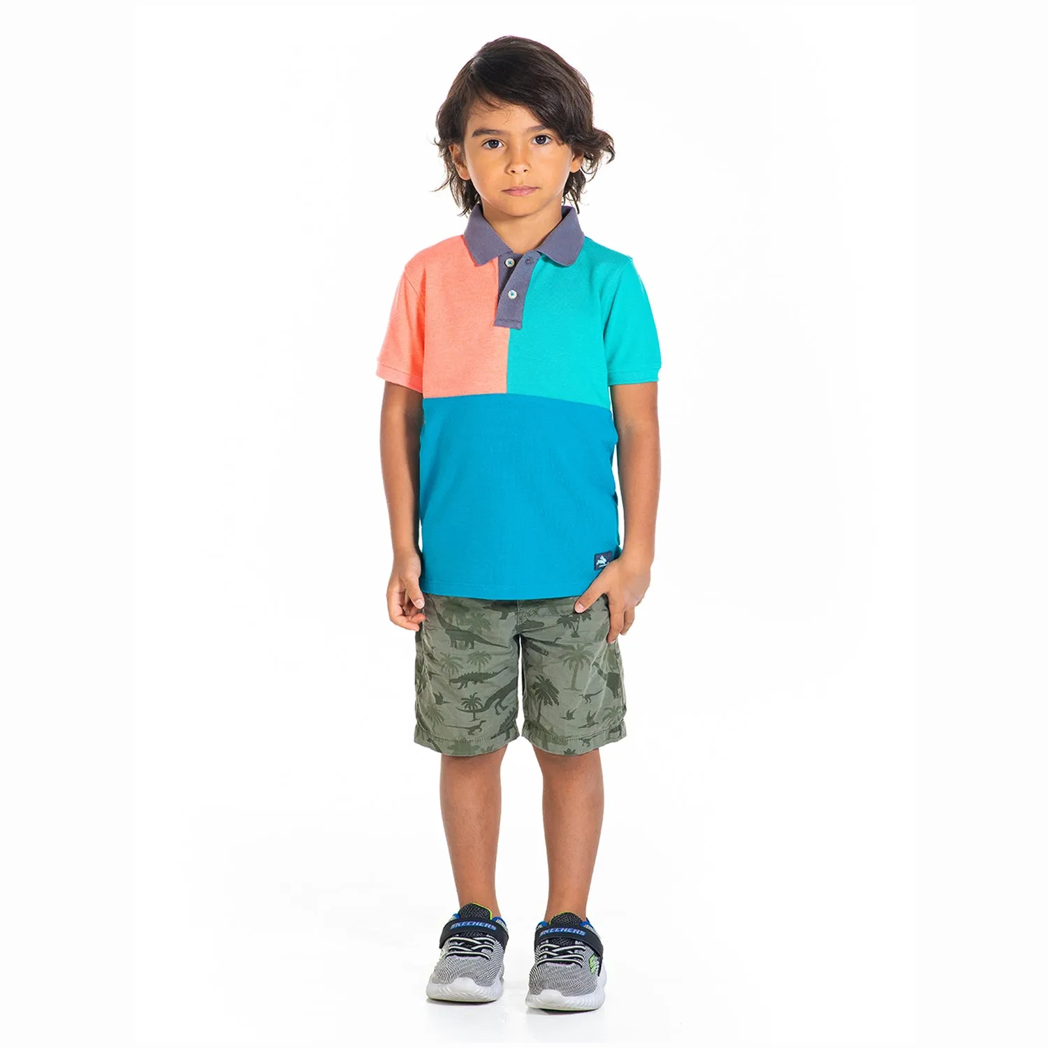 Rainbow Colorblock Polo