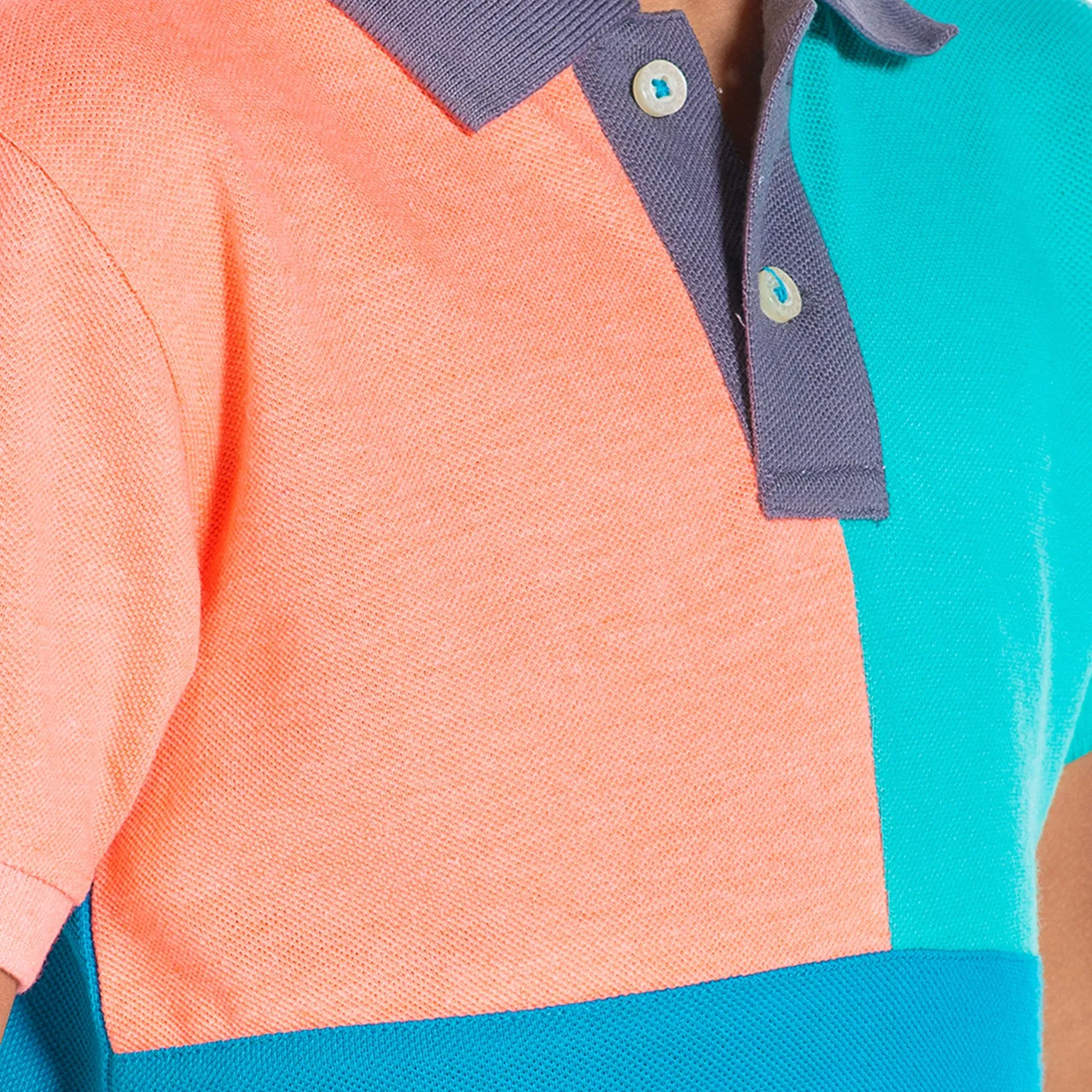 Rainbow Colorblock Polo