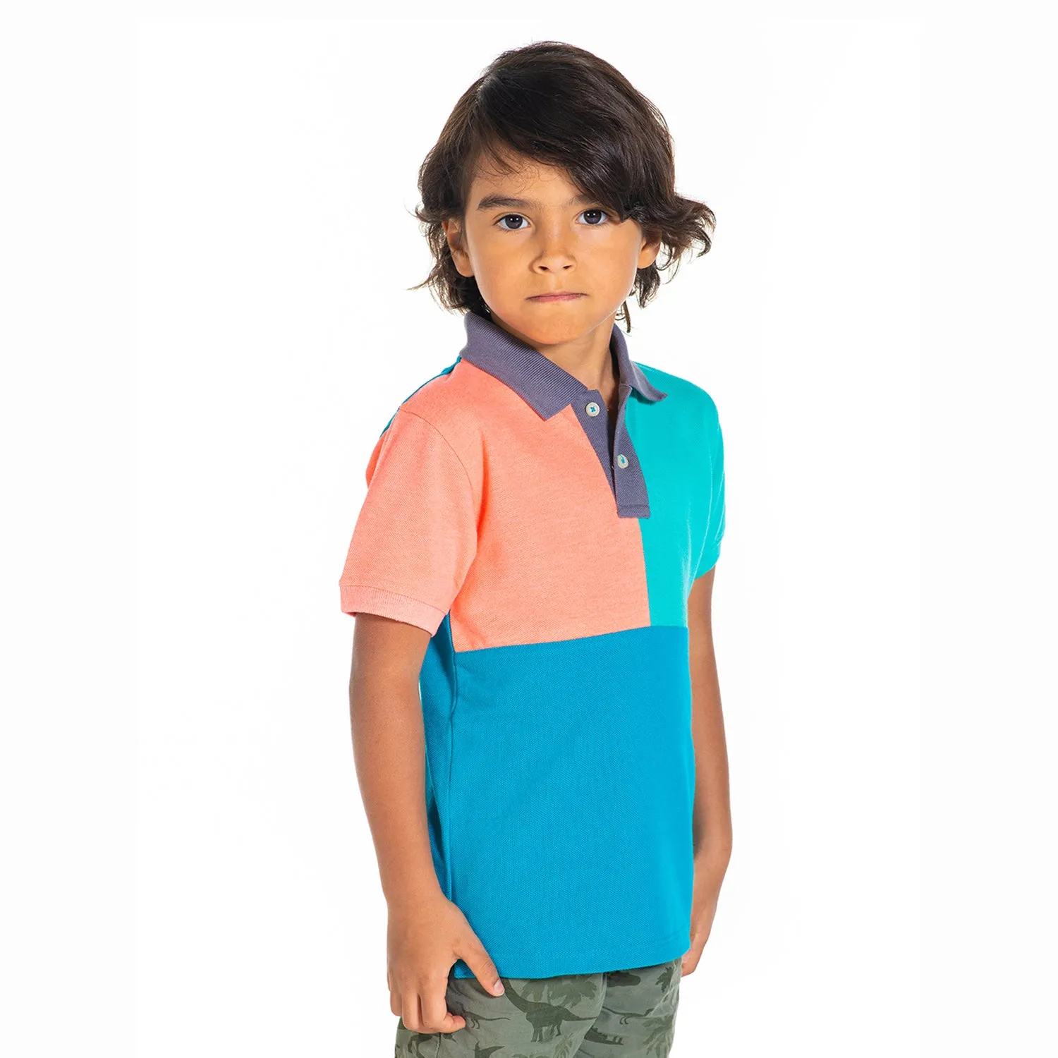 Rainbow Colorblock Polo