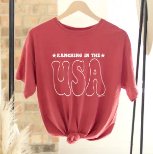 Ranching In The USA ComfortWash/ComfortColor T-Shirt (S-4XL) - Multiple Colors!