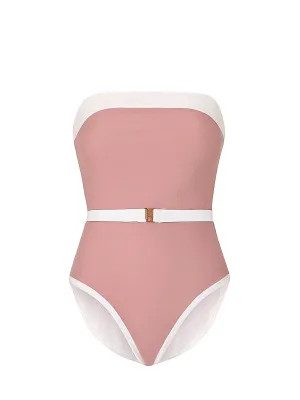 Ravello Strapless Colorblock One-Piece