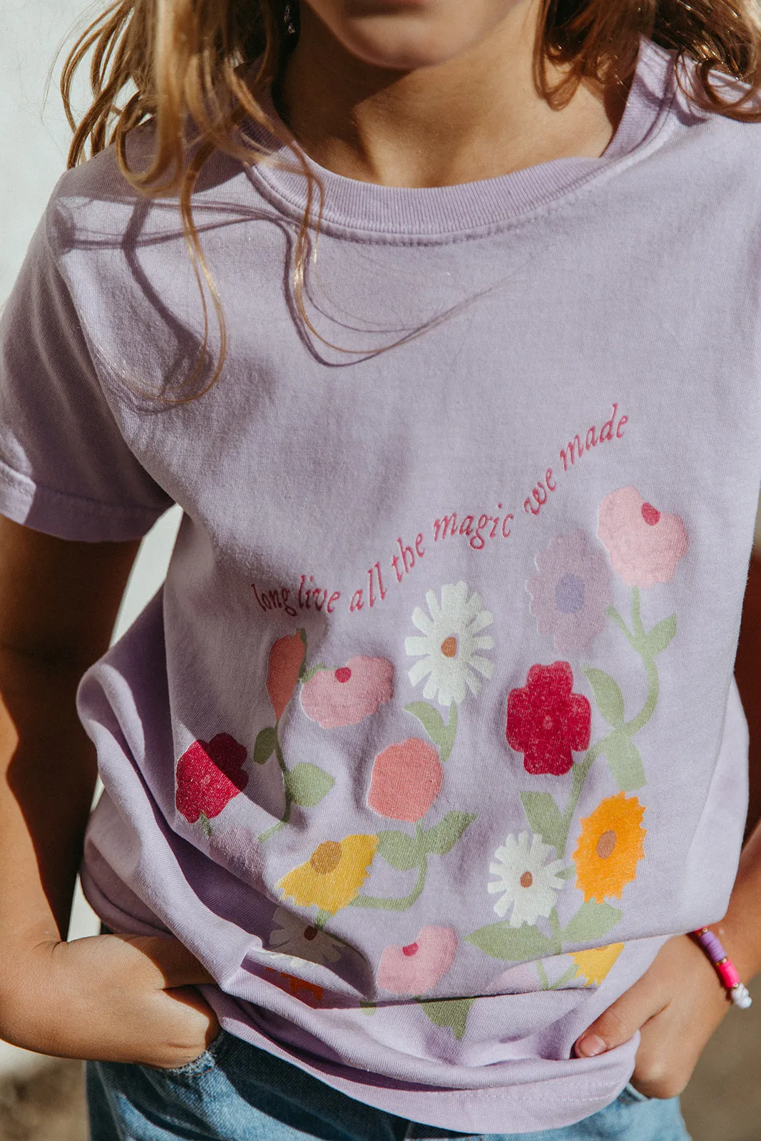 Reagan Baylee: Youth Long Live Flowers Tee