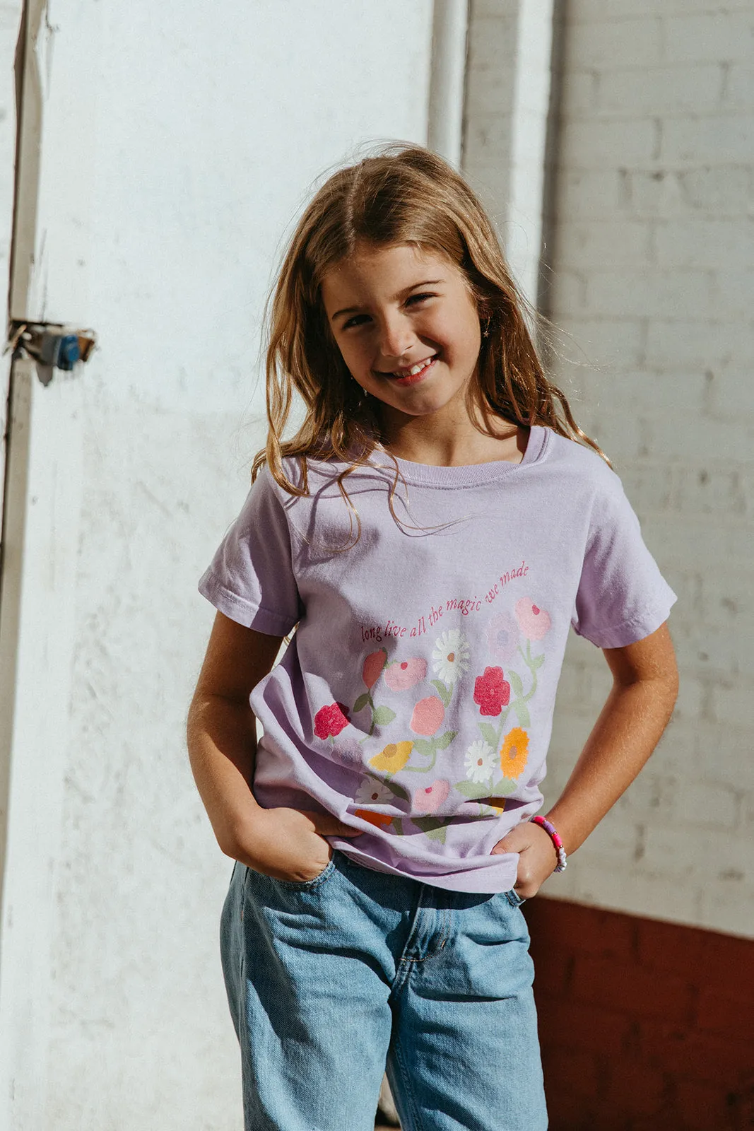 Reagan Baylee: Youth Long Live Flowers Tee