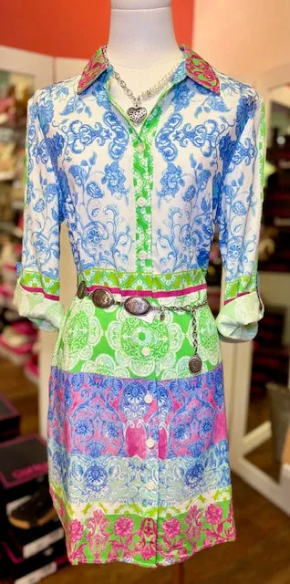 Renaur Aquamarine Combo Dress