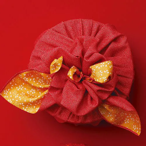 Reversible -Double-Sided Dyeing Furoshiki - 鮫アカ/キ - 70 x 70 cm