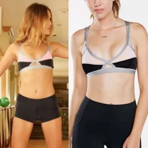 REVOLVE Blue Life Fit Colorblock Bra Velvet Strappy Back