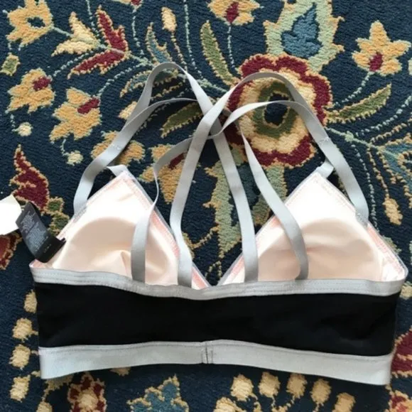 REVOLVE Blue Life Fit Colorblock Bra Velvet Strappy Back