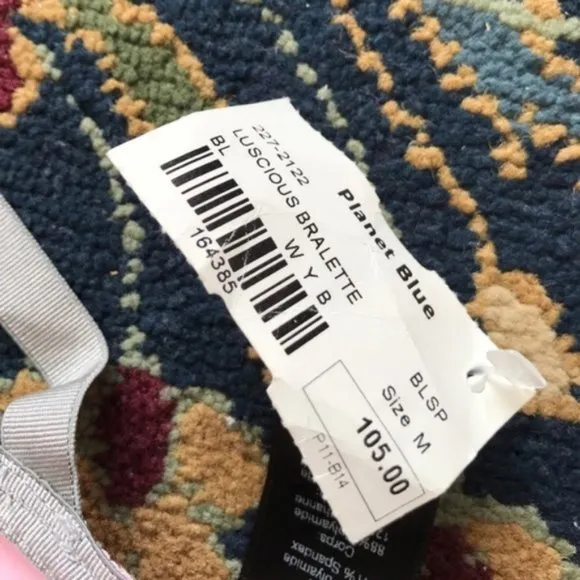 REVOLVE Blue Life Fit Colorblock Bra Velvet Strappy Back