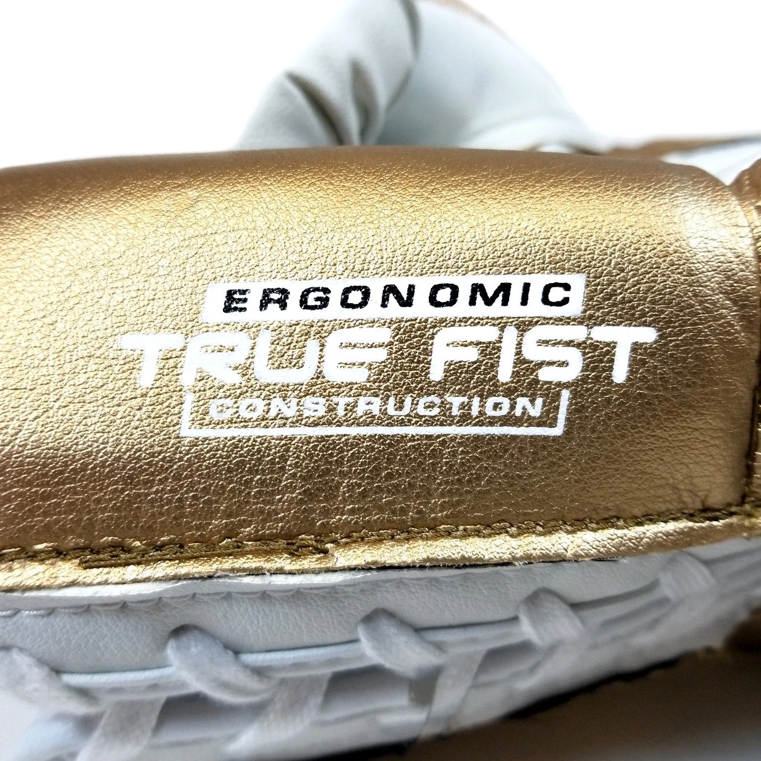 Rival Boxing RS100 Professional Sparring Lace-Up Gloves White/Gold