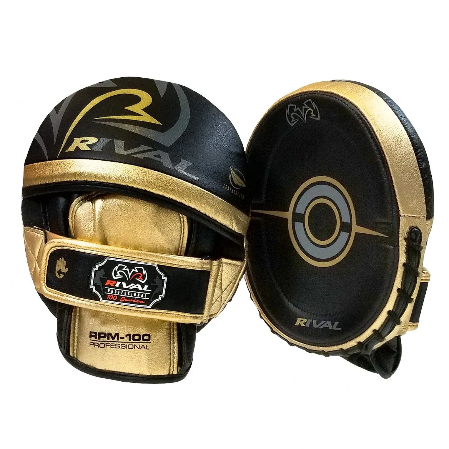 RIVAL RPM100 PUNCH MITTS-BLACK/GOLD