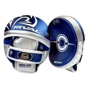 RIVAL RPM100 PUNCH MITTS-BLUE/SILVER