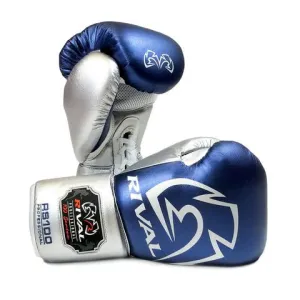 RIVAL RS100 PROFESSIONAL SPARRING LACE-BLUE/SILVER
