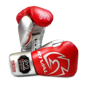 RIVAL RS100 PROFESSIONAL SPARRING LACE-RED/SILVER