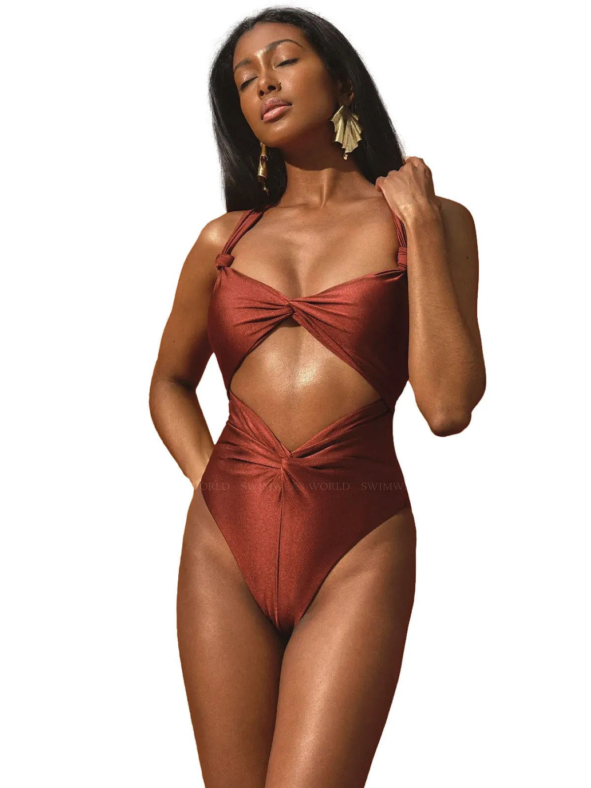 Rora Cut Out One Piece Swimsuit ::RET