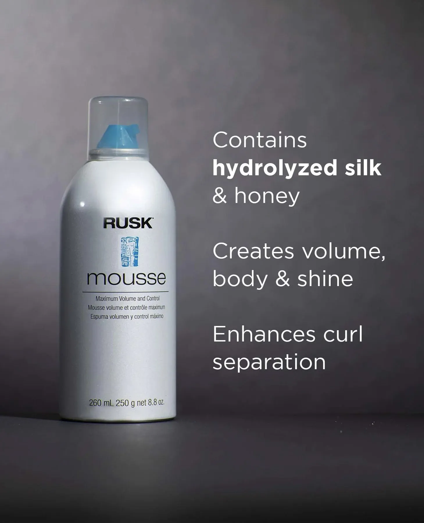 Rusk Designer Collection Mousse Maximum Volume & Control 250g