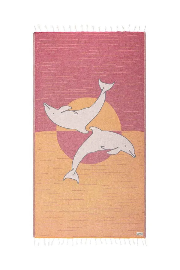 Sandcloud Sunset Dolphins Towel