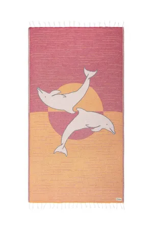 Sandcloud Sunset Dolphins Towel