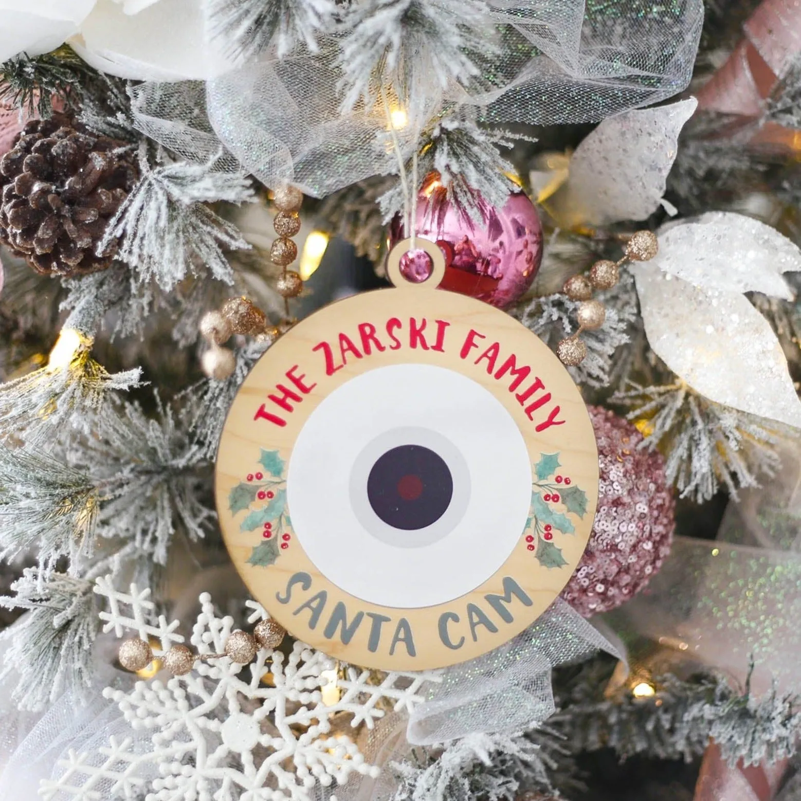 Santa Camera Christmas Ornament