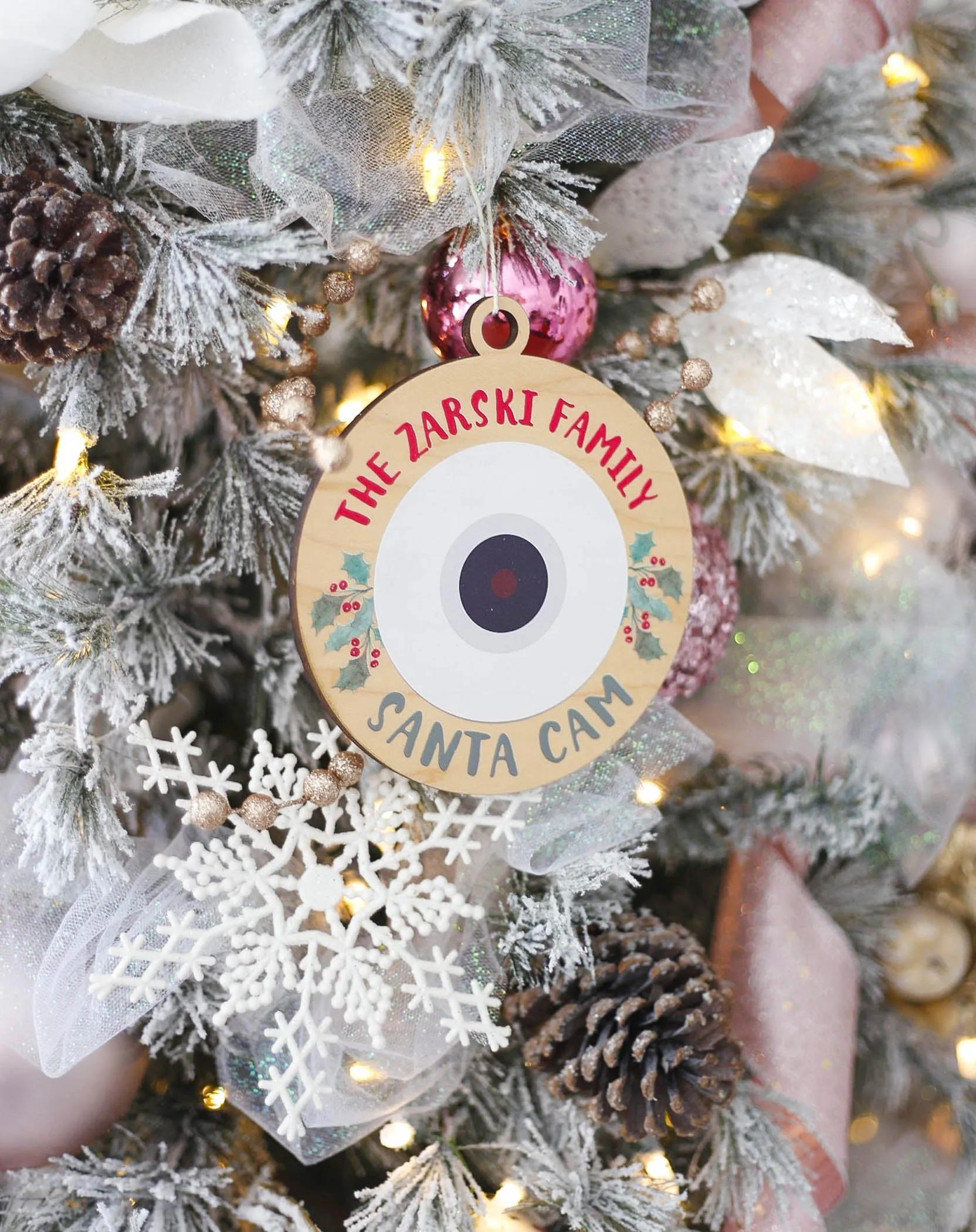 Santa Camera Christmas Ornament