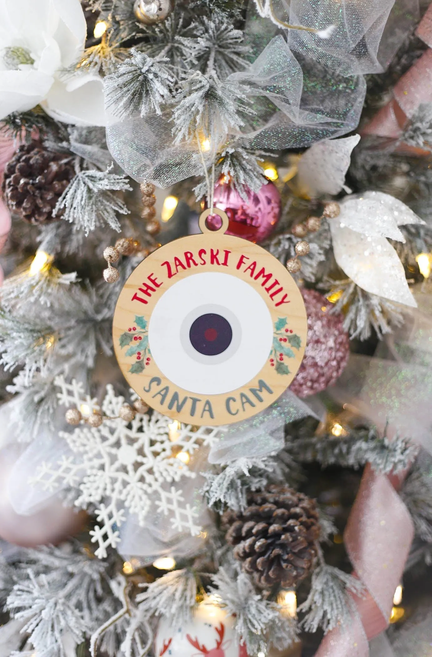 Santa Camera Christmas Ornament
