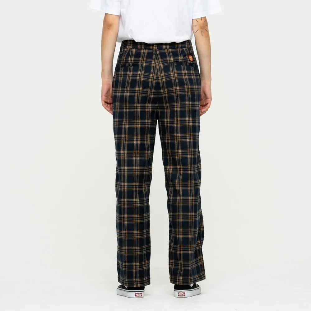 Santa Cruz Womens Pant Nolan Slouch Pant - Navy Check