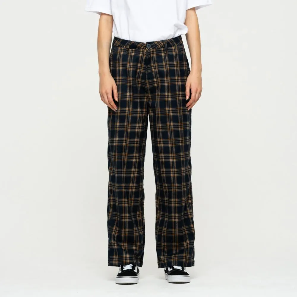 Santa Cruz Womens Pant Nolan Slouch Pant - Navy Check