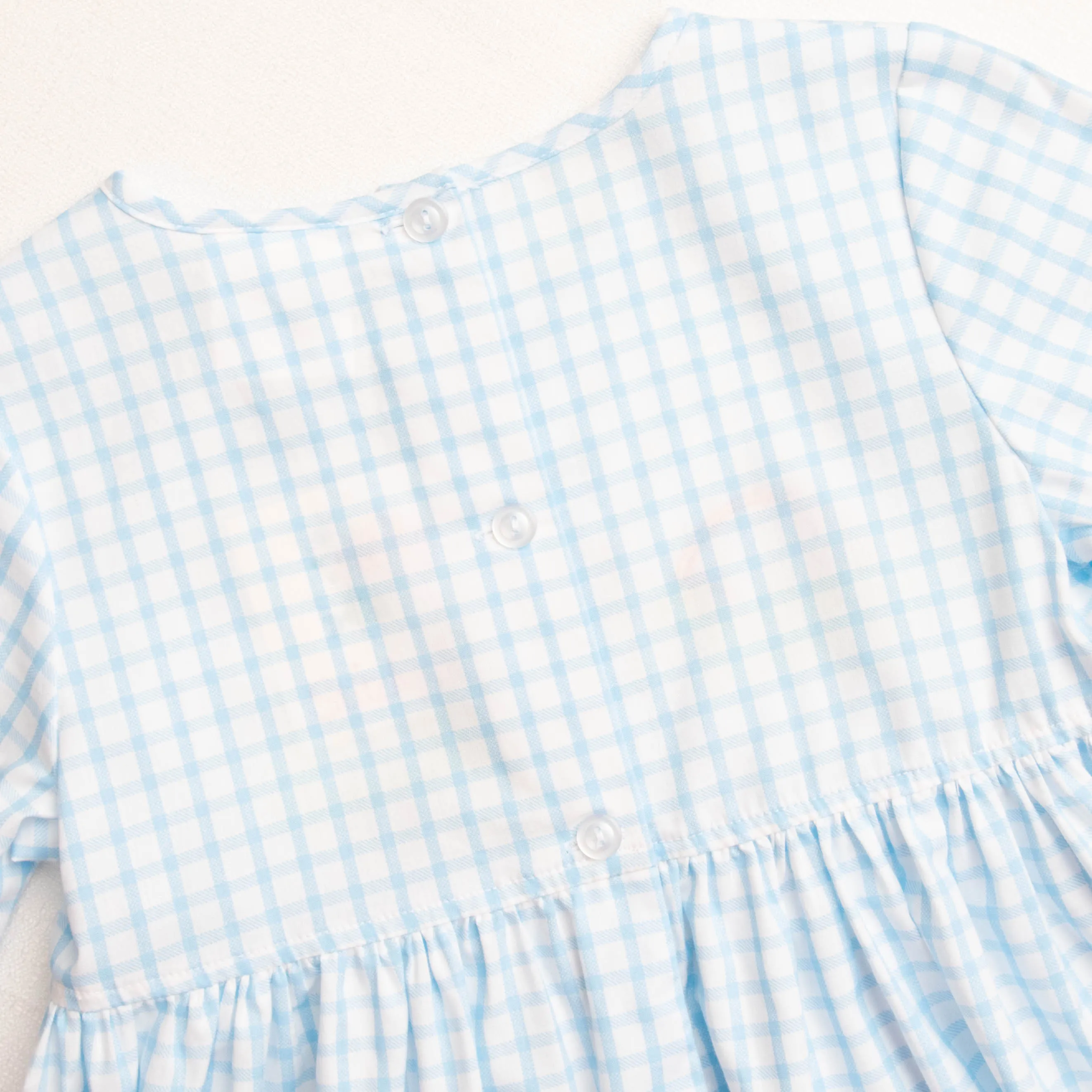 Santa's Helpers Applique Dress, Blue