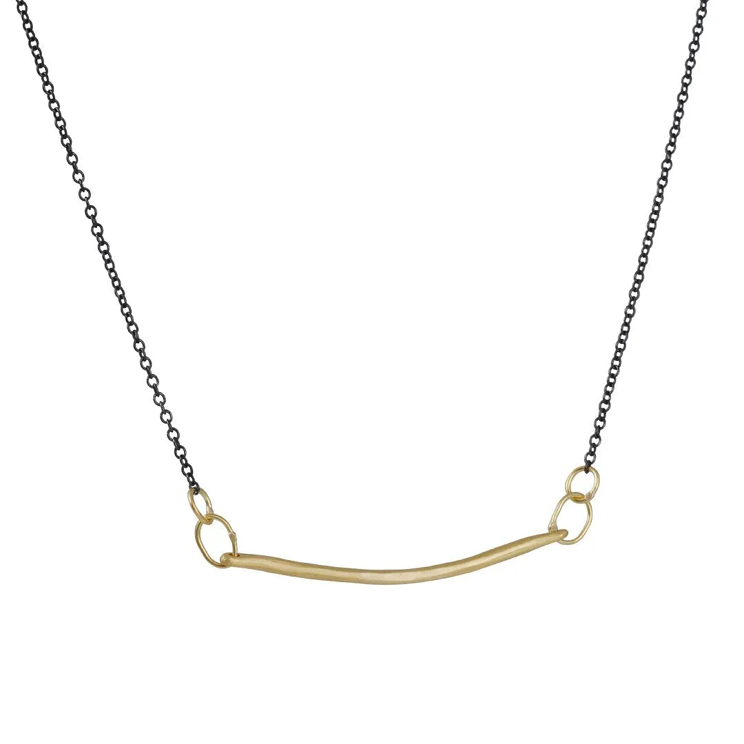 Sarah McGuire - Mixed Metal Diamond Pave Swing Necklace