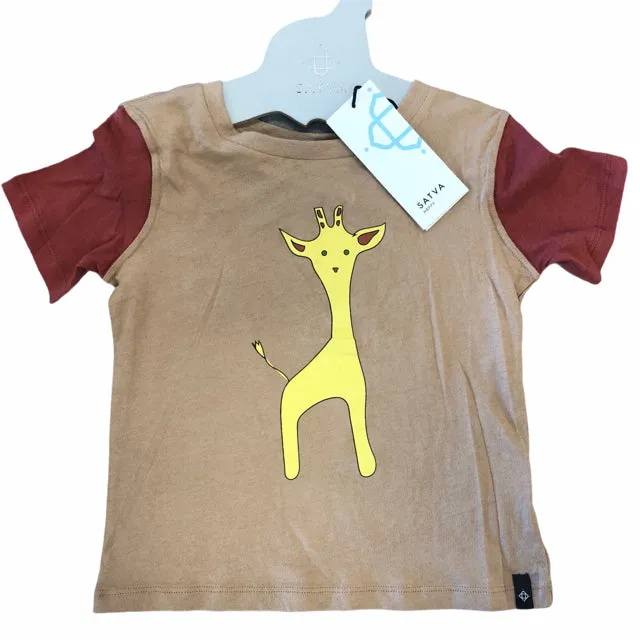 Satva Organic Cotton Short Sleeves Colorblock Tee (4T)
