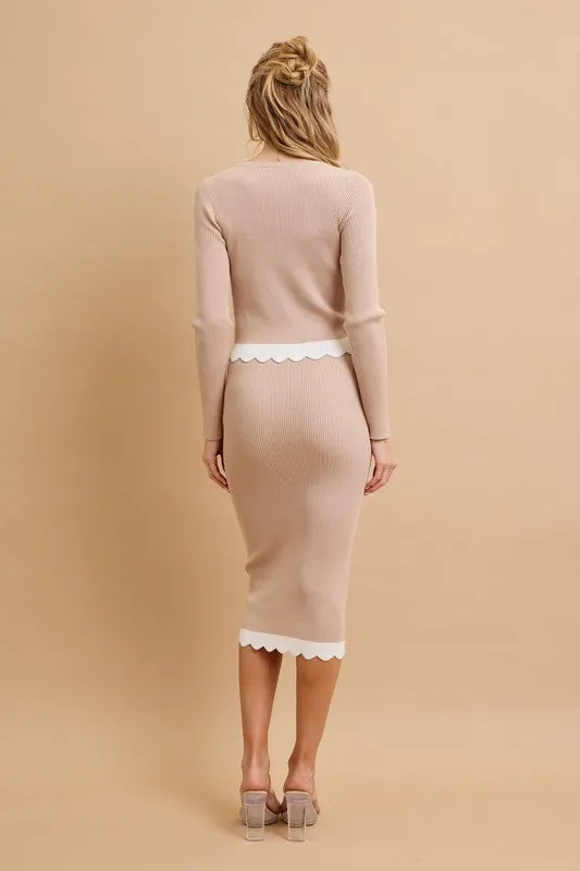 Scallop Knit Set