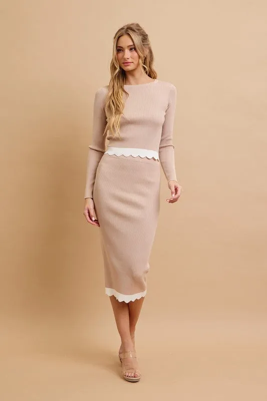 Scallop Knit Set