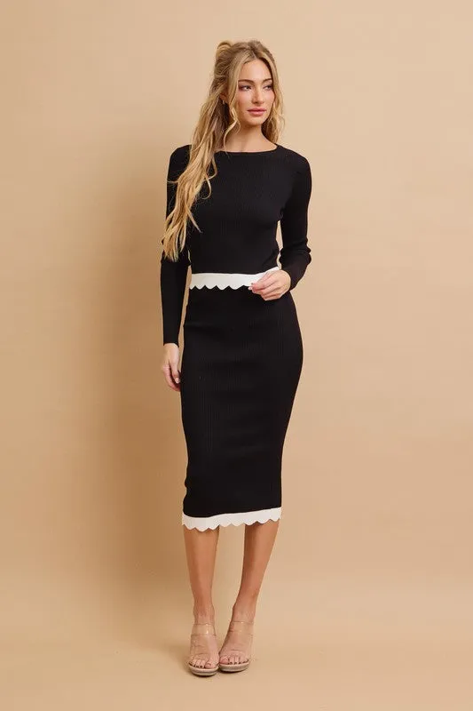 Scallop Knit Set