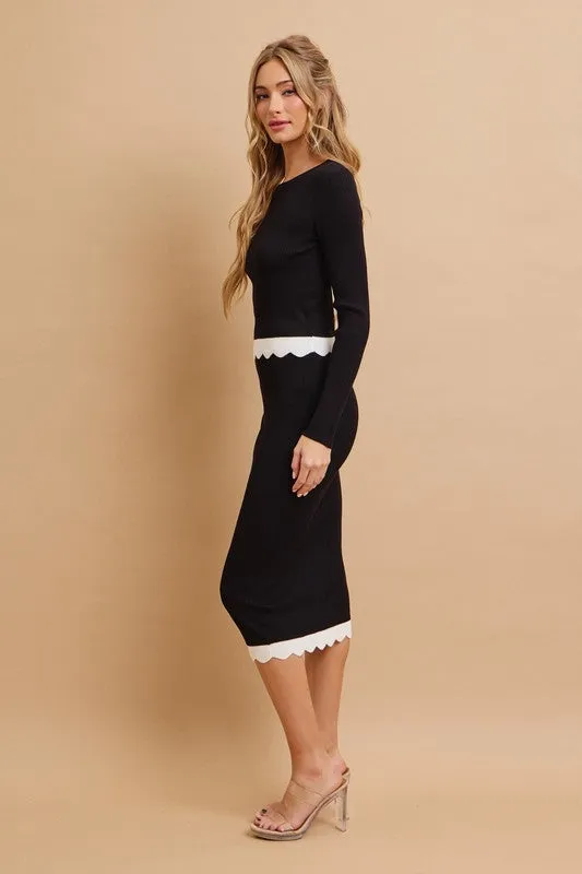 Scallop Knit Set