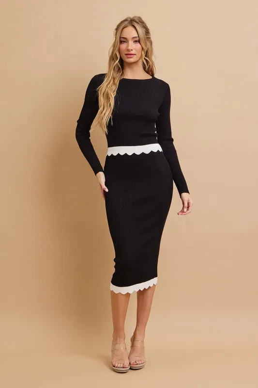 Scallop Knit Set