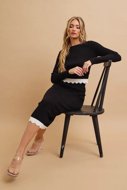 Scallop Knit Set