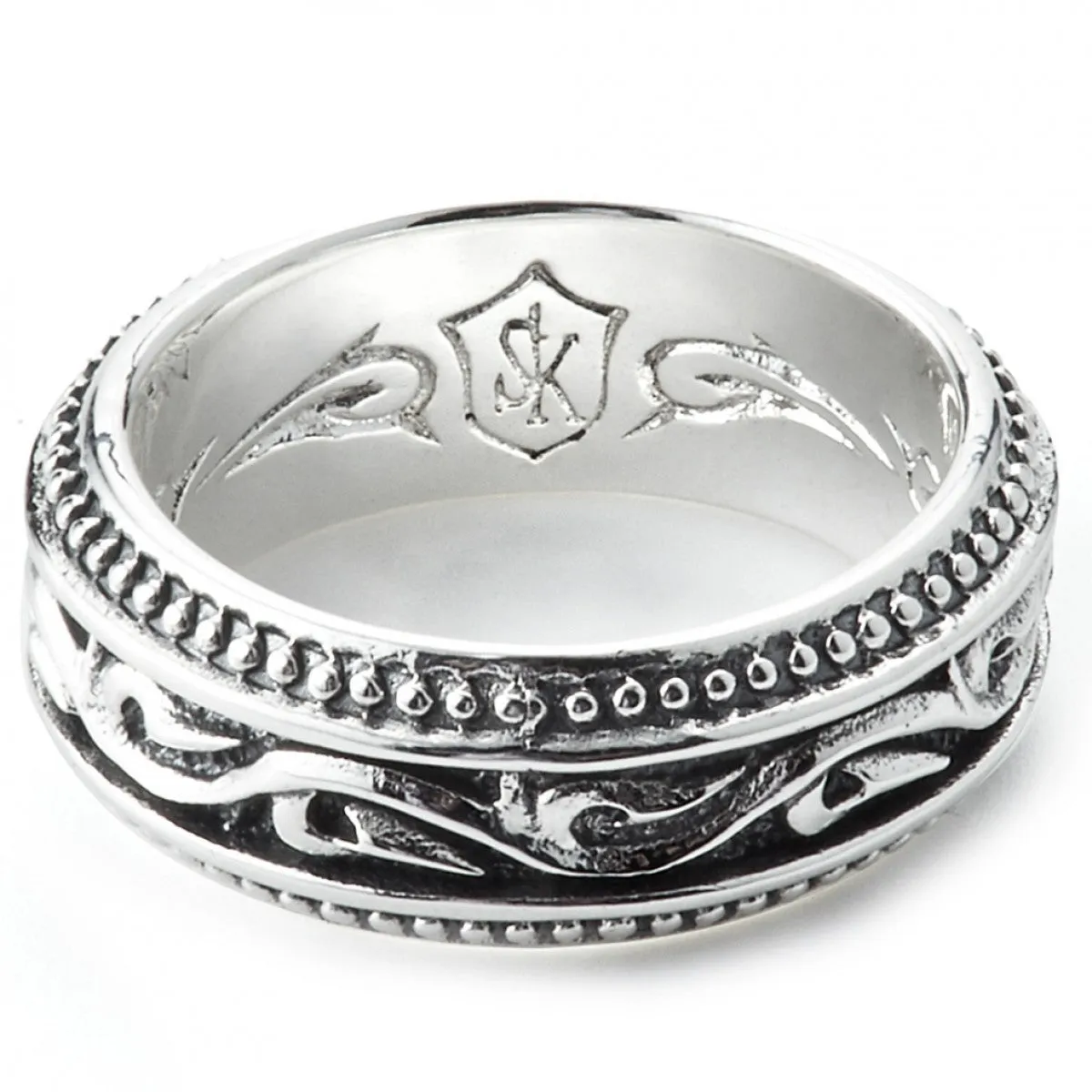Scott Kay Unkaged Sparta Engraved Silver Knotted Ring