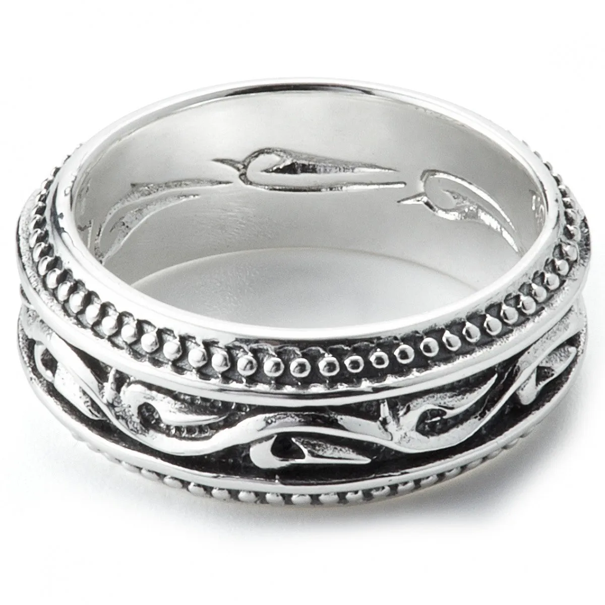 Scott Kay Unkaged Sparta Engraved Silver Knotted Ring