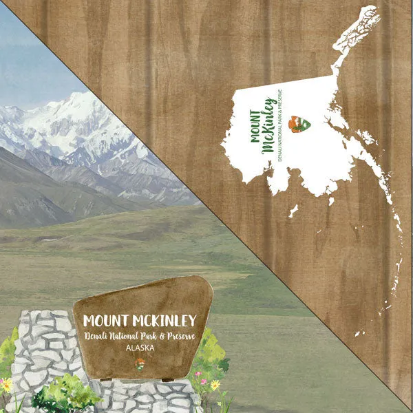 Scrapbook Customs 12x12 Paper - Alaska Mount McKinley