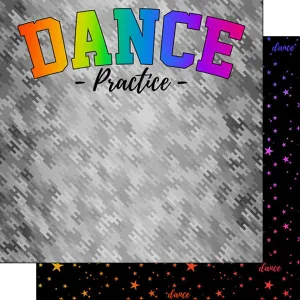 Scrapbook Customs 12x12 Paper - Dance Practice Neon