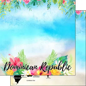 Scrapbook Customs 12x12 Paper - Dominican Republic Getaway