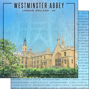 Scrapbook Customs 12x12 Paper - England Westminster Abby