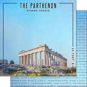 Scrapbook Customs 12x12 Paper - Greece Parthenon Athens