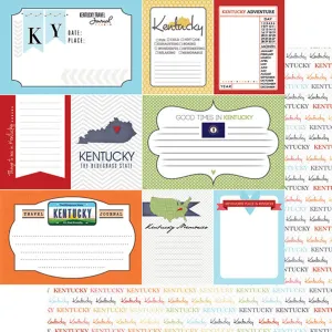 Scrapbook Customs 12x12 Paper - Kentucky Travel Journal