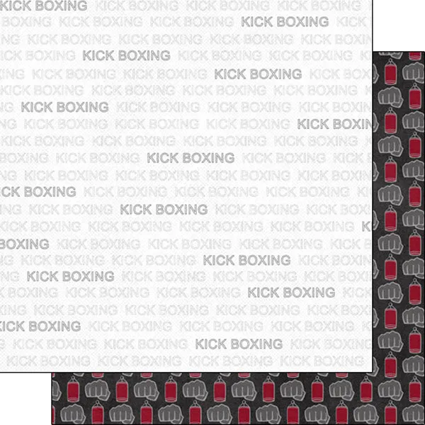 Scrapbook Customs 12x12 Paper - Kick Boxing