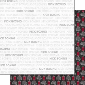 Scrapbook Customs 12x12 Paper - Kick Boxing