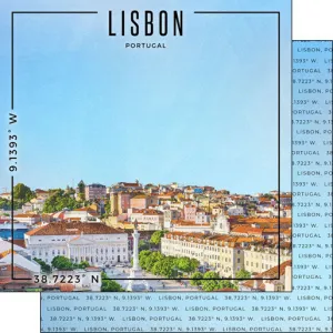 Scrapbook Customs 12x12 Paper - Portugal Lisbon