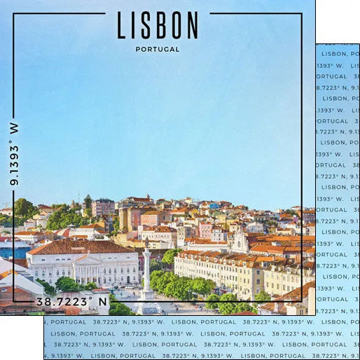 Scrapbook Customs 12x12 Paper - Portugal Lisbon